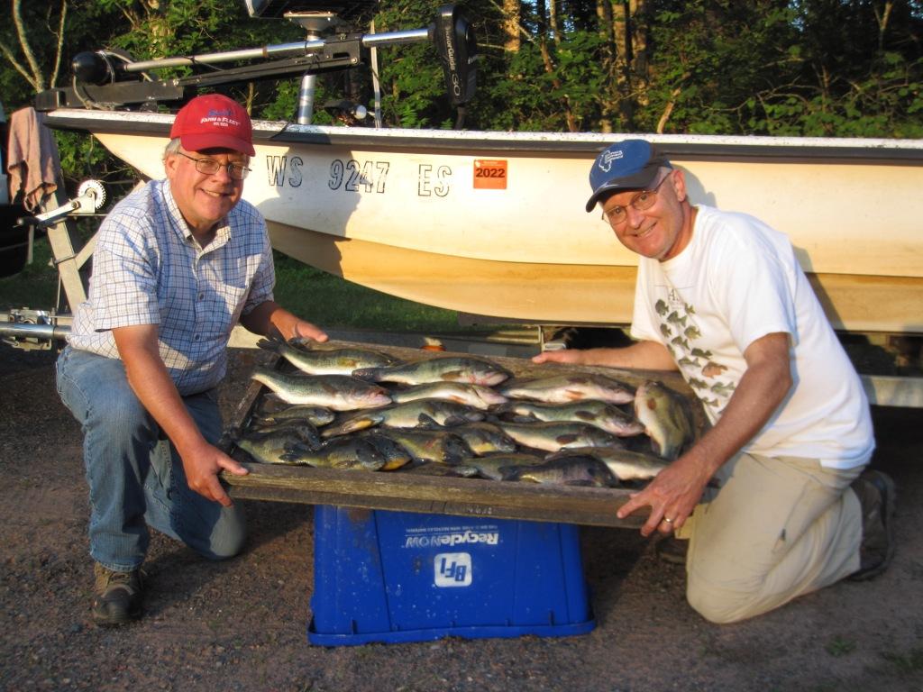 Bry and Dave teamed up for some good bass and panfish on a nearby lake, July 2019.