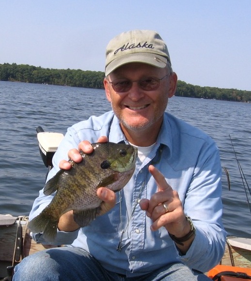 I caught this 10.25 inch bluegill on a nearby lake on September 16, 2012.  Ben and I were fishing with crawler chunks straight off the side of the boat in water 14 feet deep.  It is my personal best bluegill.