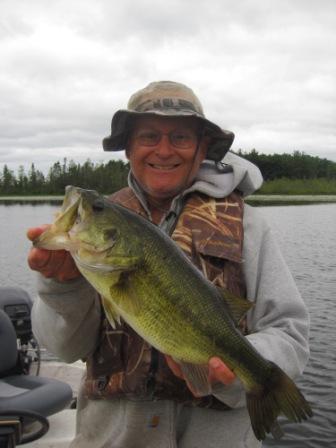 Dave C. with a 20-inch bass from a Burnett County Lake, June, 2016.