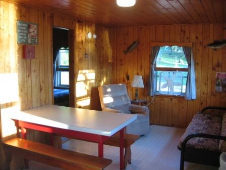 Kitchen table and living room area of Unit 1