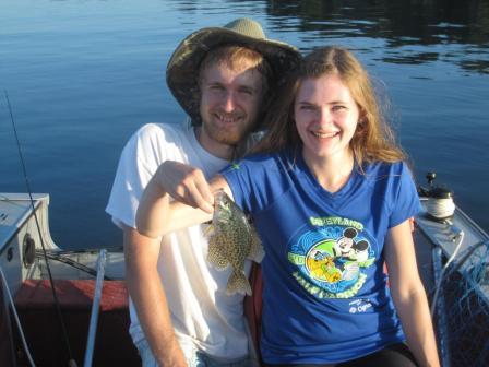 Ben and Jessica C. with a Benoit Lake crappie.