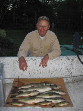 I caught these pike, bass, and perch on 2 lakes in Burnett County, early-June, 2018.