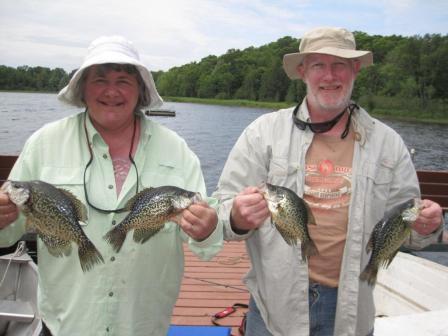 Tina and Mike D. with some Benoit crappies, June, 2018.