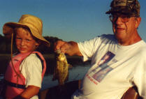 Jake (age 5) and his grandfather, George, enjoy fishing together.
