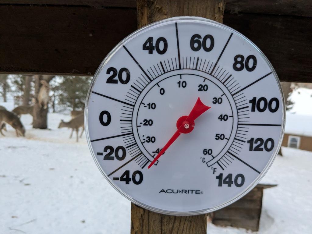 Morning of January 24, 2026.  -40 F on our deck!