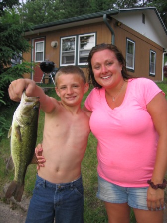 Sarah and Aidan T. with a Benoit Bass