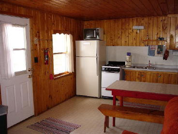 Interior of unit 3, kitchen area.
