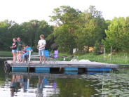 One of our docks offers room for a whole family of anglers.
