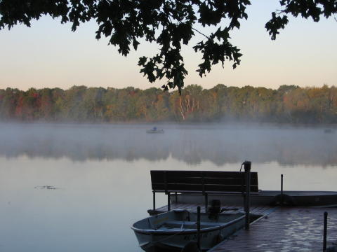 Early morning fog on our bay.