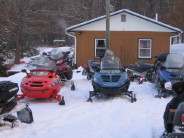 You can snowmobile right from our resort onto a groomed trail.