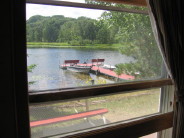 View of main dock from window of unit 1.